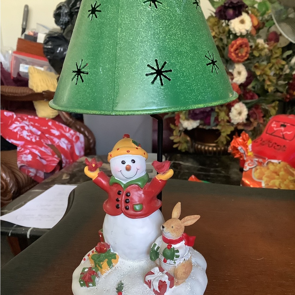 Yankee candle frosty the snowman snow bunny tea light votive holder